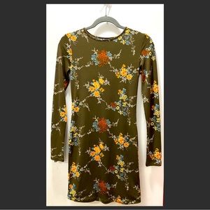 F21 bodycon printed mini dress